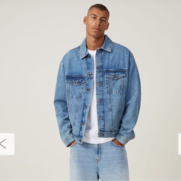 Cotton On Denim Seattle Tucker Jean Jacket S Cotton Vintage Inspired Lightweight - Picture 1 of 13